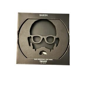 Babish Cookware Cast Iron, 8-Inch, Preseasoned Face Trivet